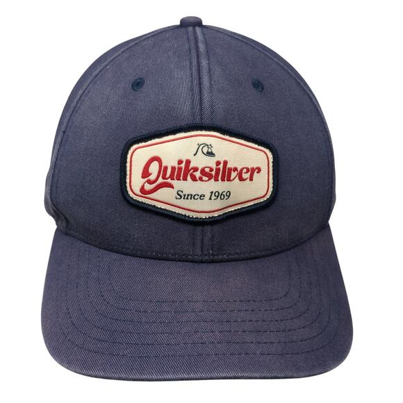 Quiksilver Since 1969 Snapback Hat Blue One Size Adjustable Embroidered Cotton - Picture 1 of 11